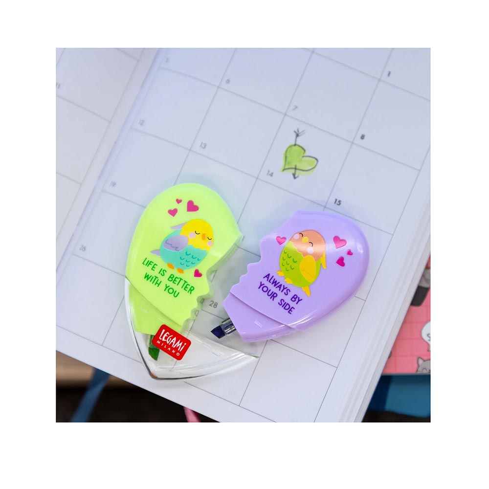 Μαρκαδόρος Υπογράμμισης 2 σε 1 Heartlighter HSH0002 Legami - 1