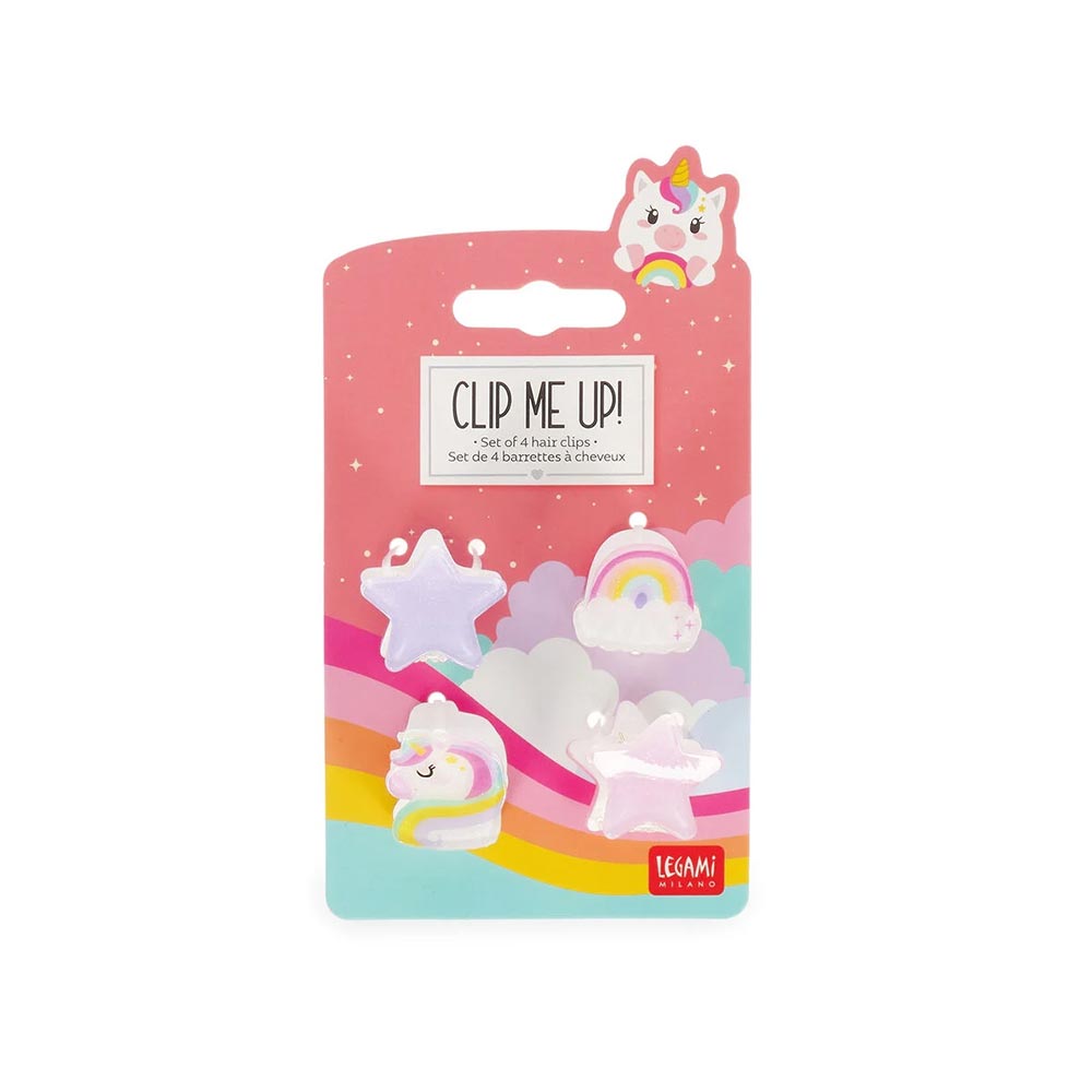 Σετ των 4 Mini Hair Clips Clip Me Up! Unicorn HCL0002 Legami - 116781