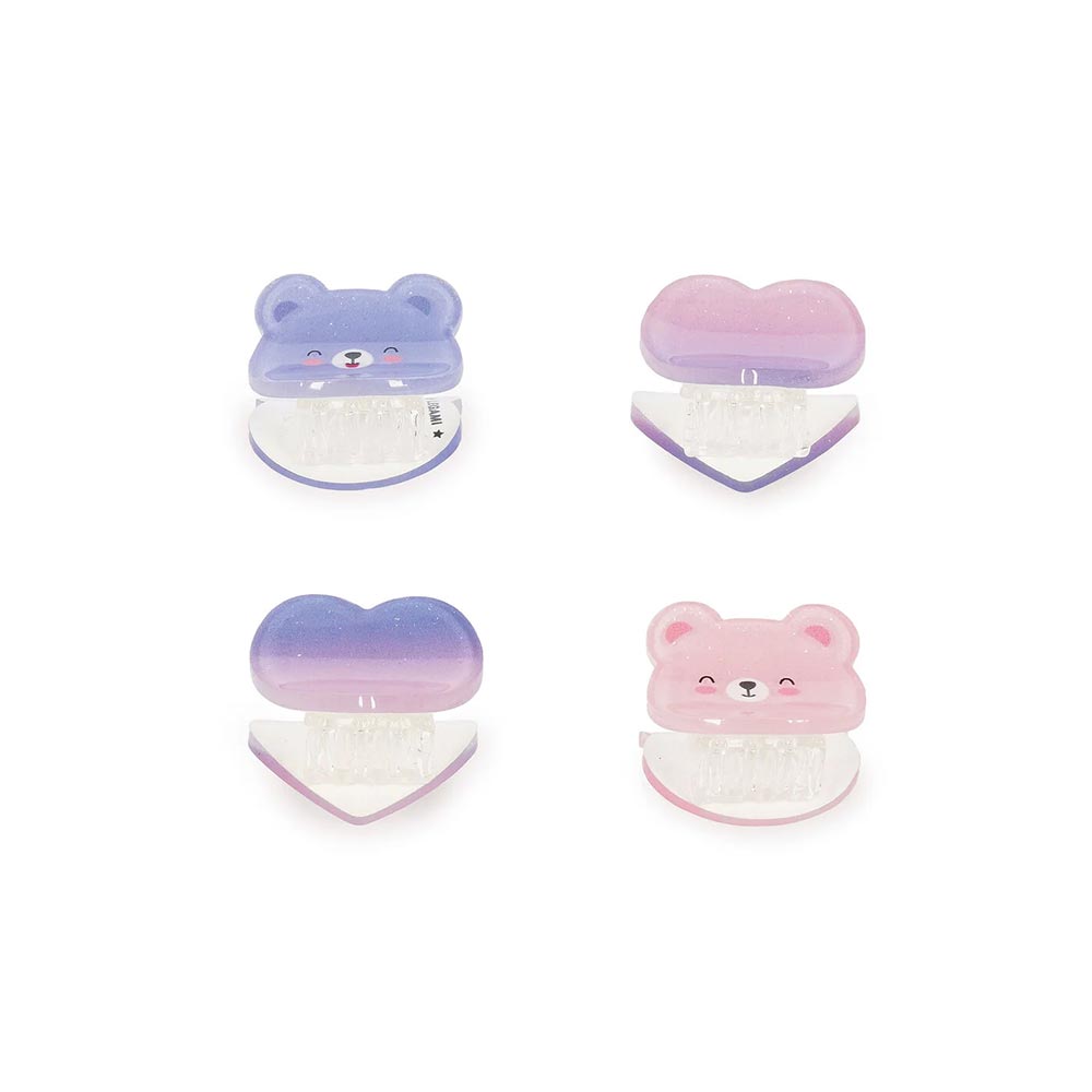 Σετ των 4 Mini Hair Clips Clip Me Up! Teddy HCL0003 Legami - 2
