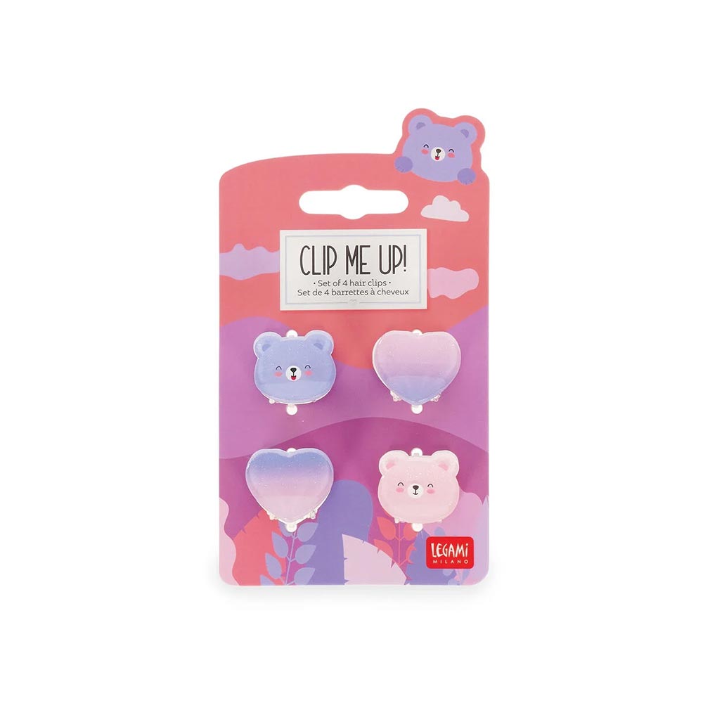 Σετ των 4 Mini Hair Clips Clip Me Up! Teddy HCL0003 Legami - 116787