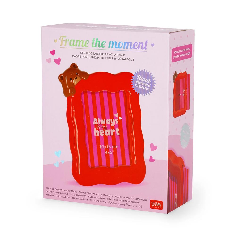 Κεραμική Επιτραπέζια Κορνίζα Frame the Moment - Teddy Bear 10x15cm APF0001 Legami - 3