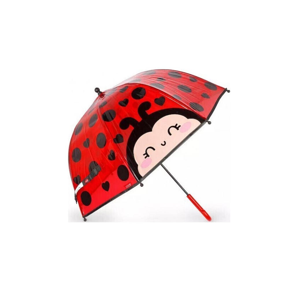 Παιδική Ομπρέλα Μπαστούνι Διάφανη 70εκ. Ladybag KUM0007 Legami - 112699
