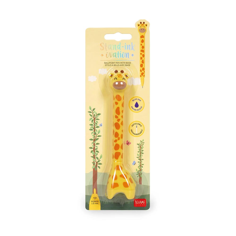 Στυλό με Βάση Stand-Ink Ovation -Giraffe με Μπλε Μελάνι STG0003 Legami - 3