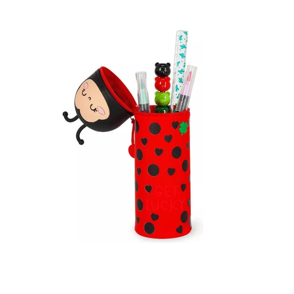 Κασετίνα - Μολυβοθήκη Σιλικόνης Kawaii 2 σε 1 Ladybag KA0024 Legami - 2