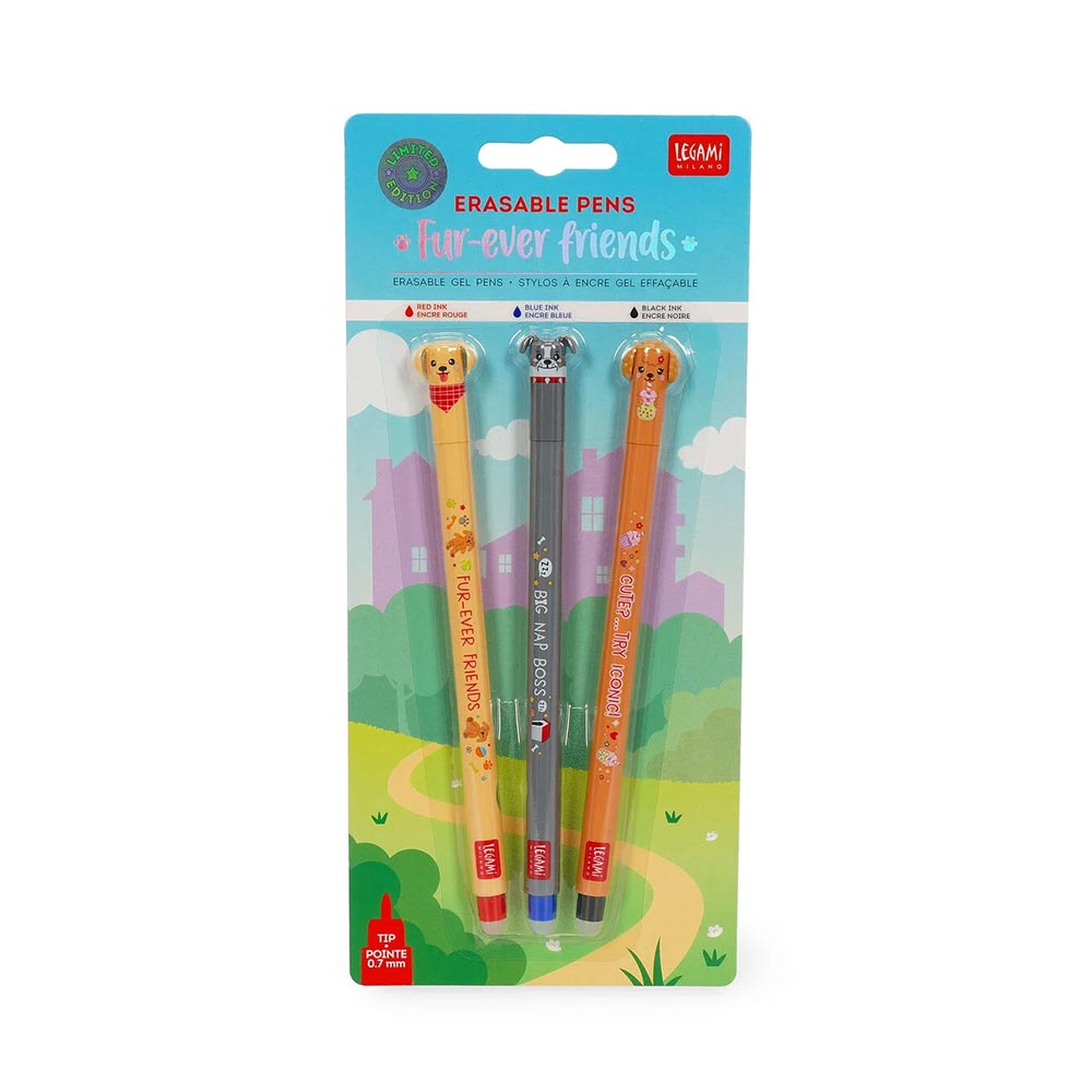 Σετ 3 Στυλό Gel Limited Edition Fur-Ever Friends EPSET0017 Legami - 120886