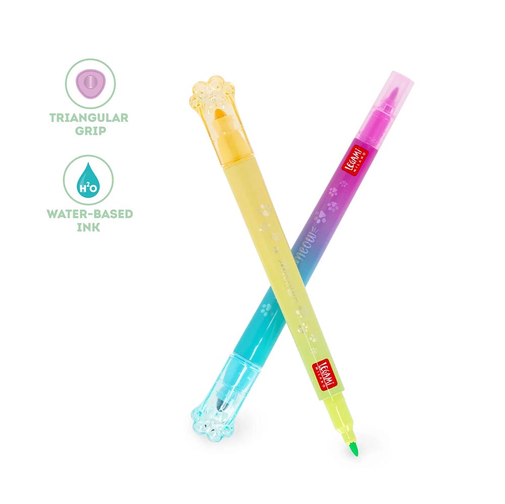 Σετ Μαρκαδόροι Dual Tip Layering Multicolor Meow COH0001 Legami - 4