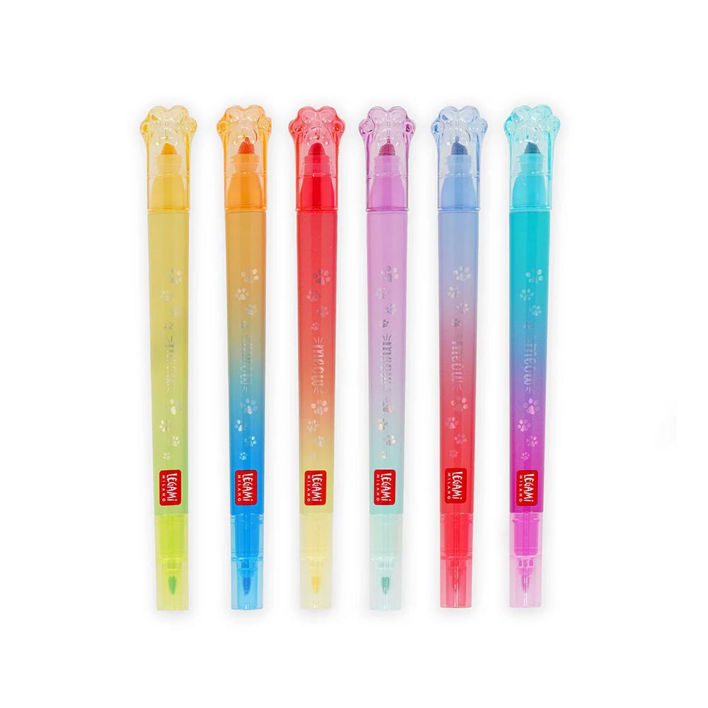 Σετ Μαρκαδόροι Dual Tip Layering Multicolor Meow COH0001 Legami - 1