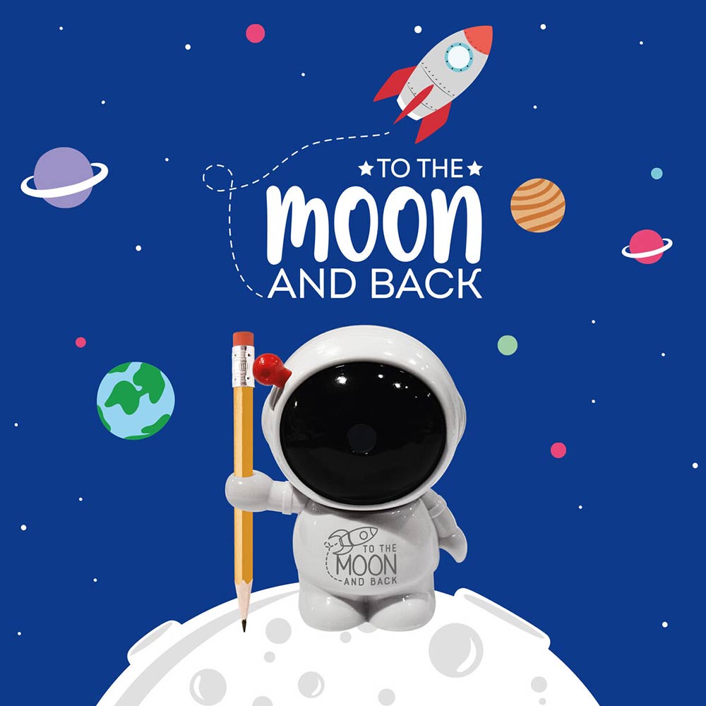 Ξύστρα Με Μανιβέλα - To The Moon And Back Astronaut PSA0001Legami - 1