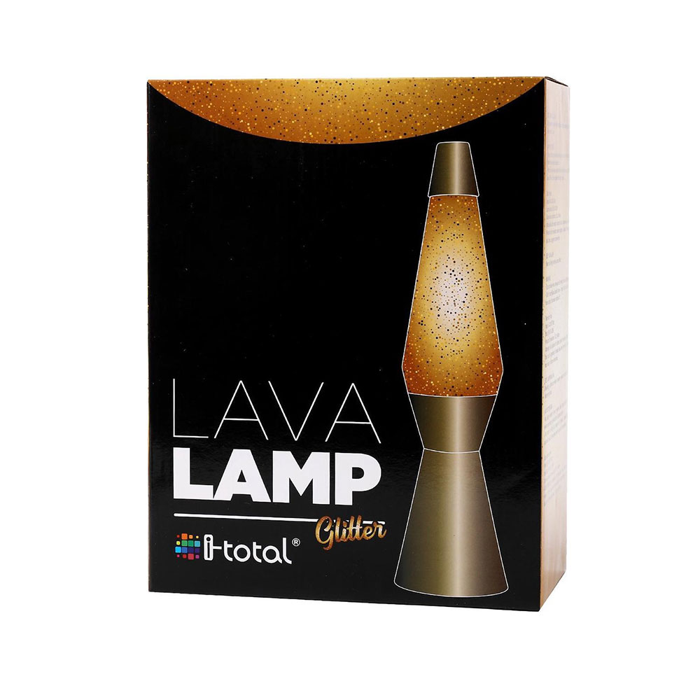 Διακοσμητικό Φωτιστικό Lava Gold Glitter Lamp Total Gift XL1770 i-Total - 2