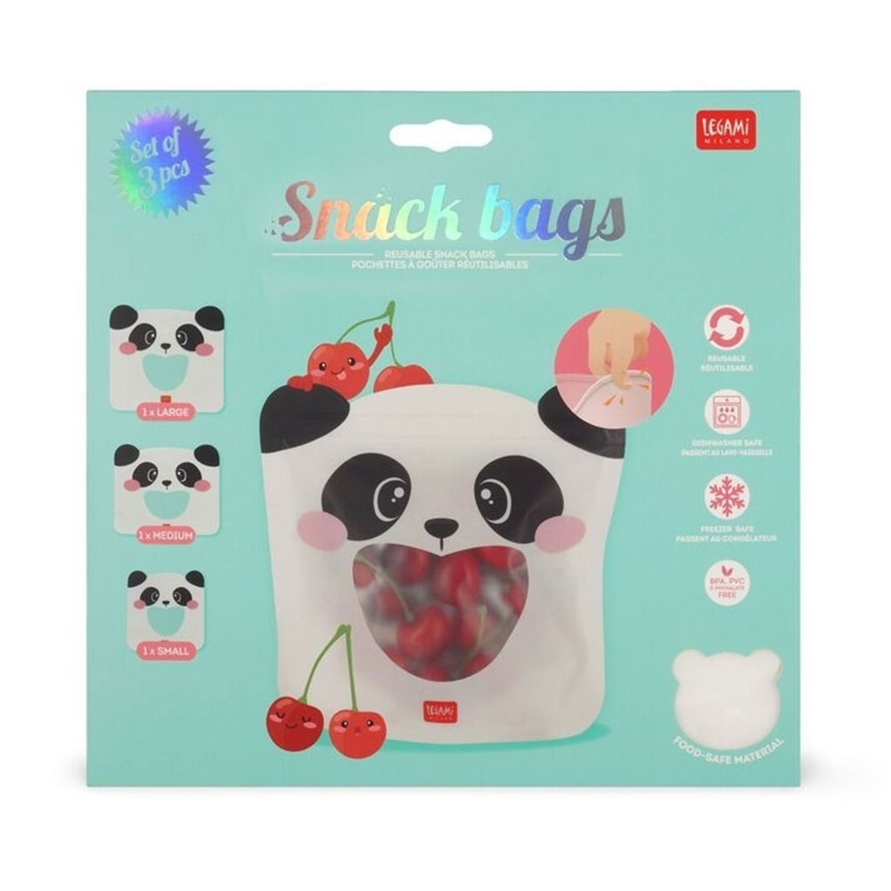 Σετ Επαναχρησιμοποιούμενων Συσκευασιών Για Σνακ Τροφίμων - Panda ZB0004 Legami - 4