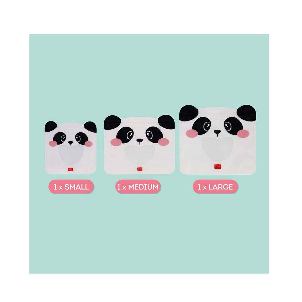 Σετ Επαναχρησιμοποιούμενων Συσκευασιών Για Σνακ Τροφίμων - Panda ZB0004 Legami - 3