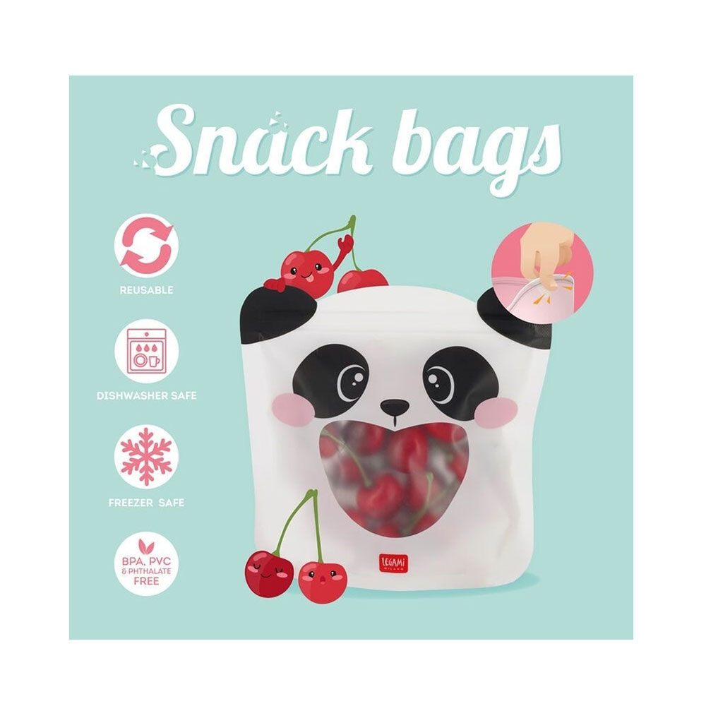 Σετ Επαναχρησιμοποιούμενων Συσκευασιών Για Σνακ Τροφίμων - Panda ZB0004 Legami - 1