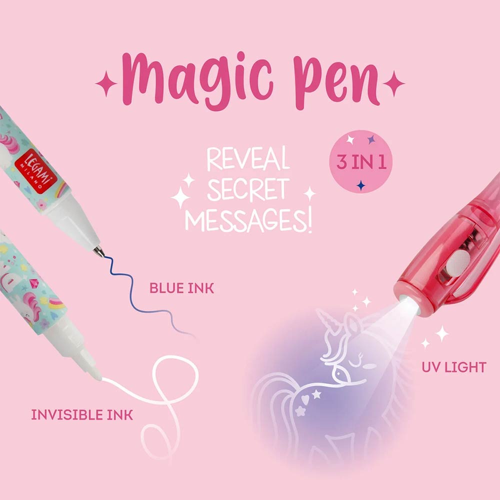 Μαγικό Στυλό Με Αόρατο Μελάνι Unicorn MIN0001 Legami - 3