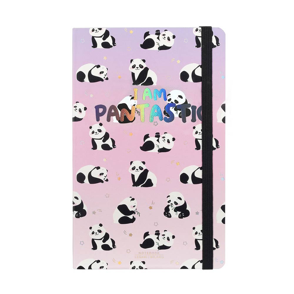 Σημειωματάριο Ριγέ με Λάστιχο Panda 164Φ 18x12.5cm NOTP0106 Legami - 60899