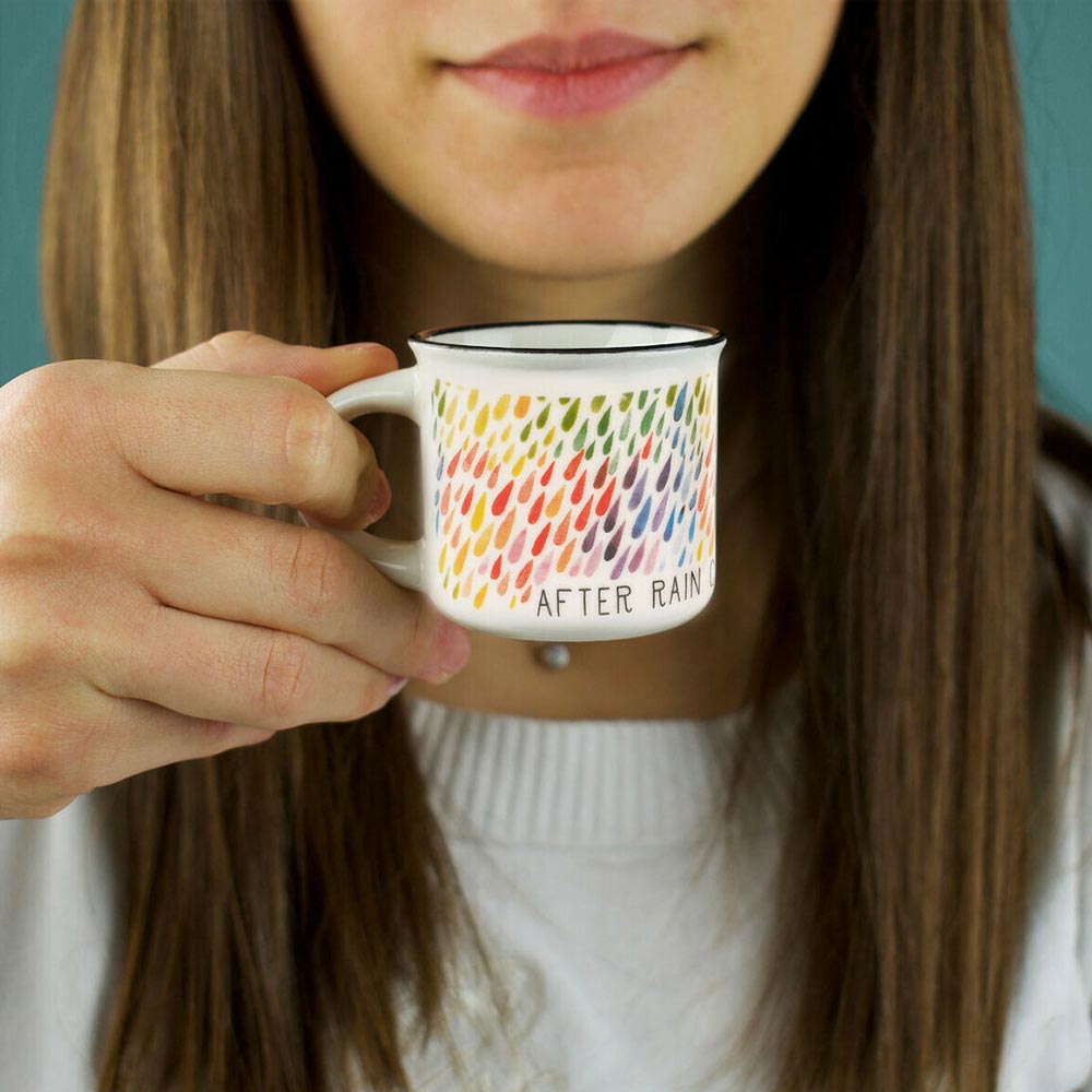 Σετ Φλιτζανάκια Espresso After Rain Κεραμικά Λευκά 50ml 2τεμ. MM0017 Legami - 1