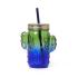 Γυάλινο Ποτήρι με Καλαμάκι και Καπάκι - Cactus - Cheers JAR0002 Legami - 0