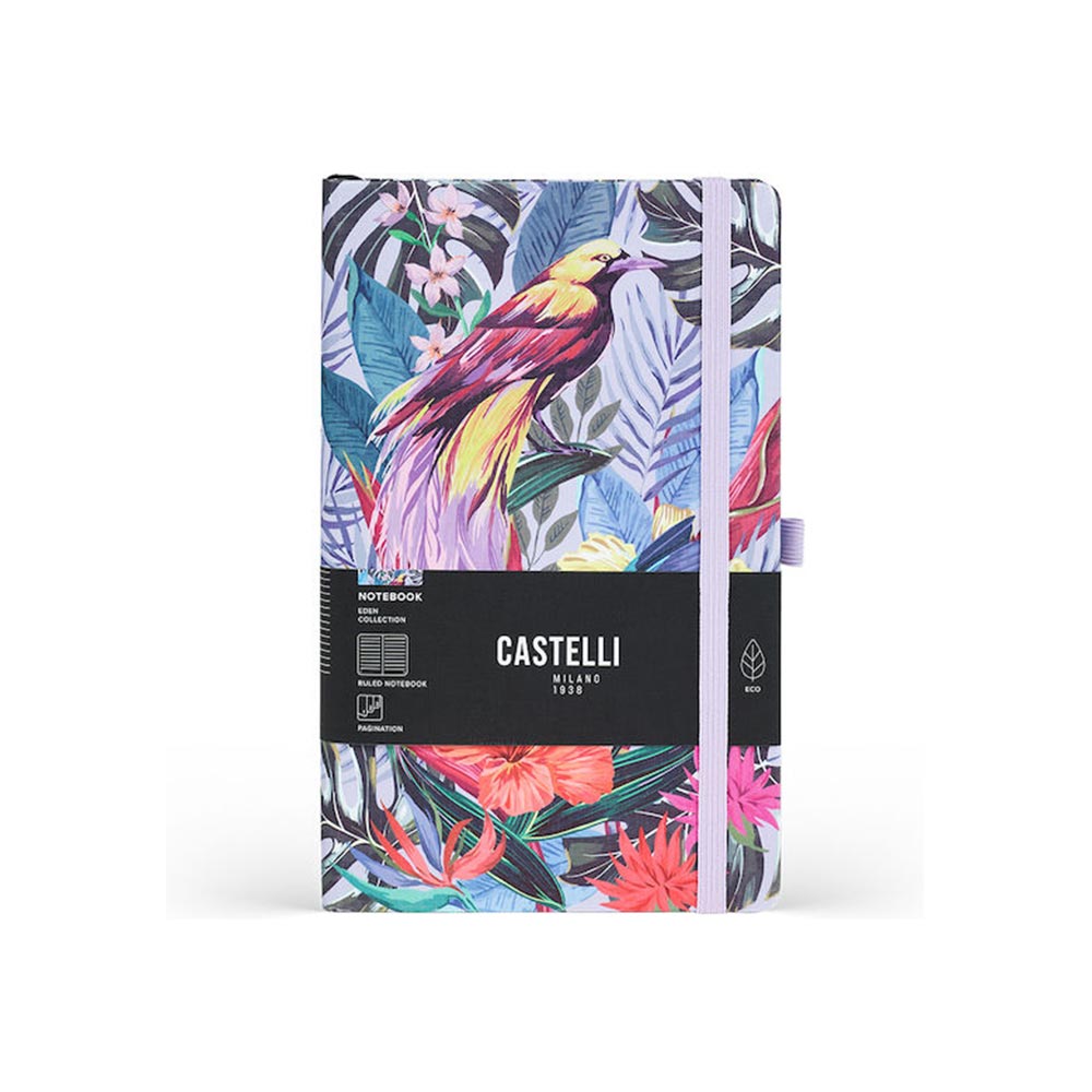 Σημειωματάριο Ριγέ M Eden Paradise 13x21cm QO41E.001 Castelli Milano - 126008