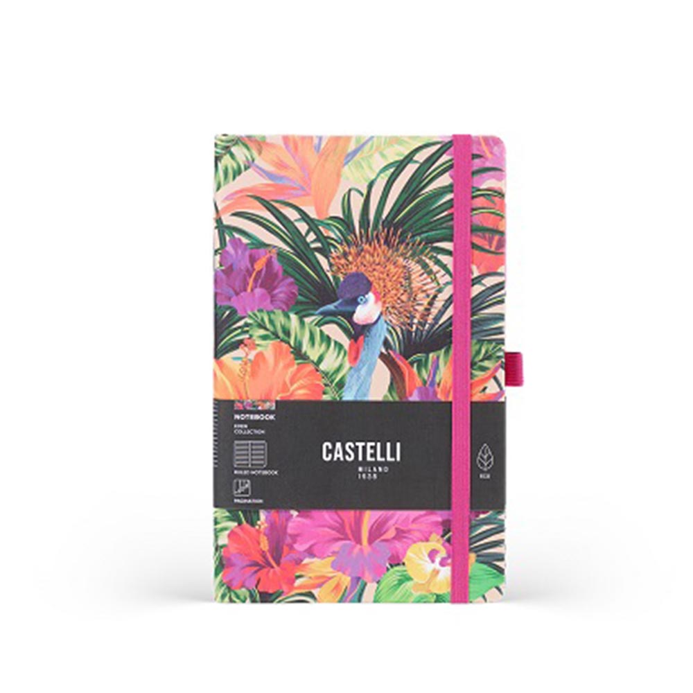 Σημειωματάριο Ριγέ M Eden Tropical 13x21cm QO41E.003 Castelli Milano - 1