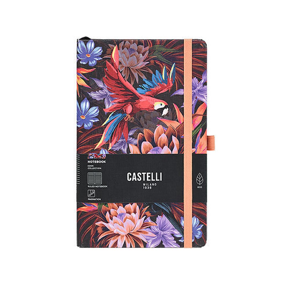 Σημειωματάριο Ριγέ M Eden Wild Garden 13x21cm QO41E.004 Castelli Milano - 126018