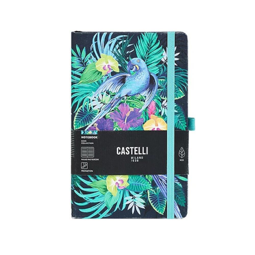 Σημειωματάριο Ριγέ M Eden Jungle 13x21cm QO41E.005 Castelli Milano - 1