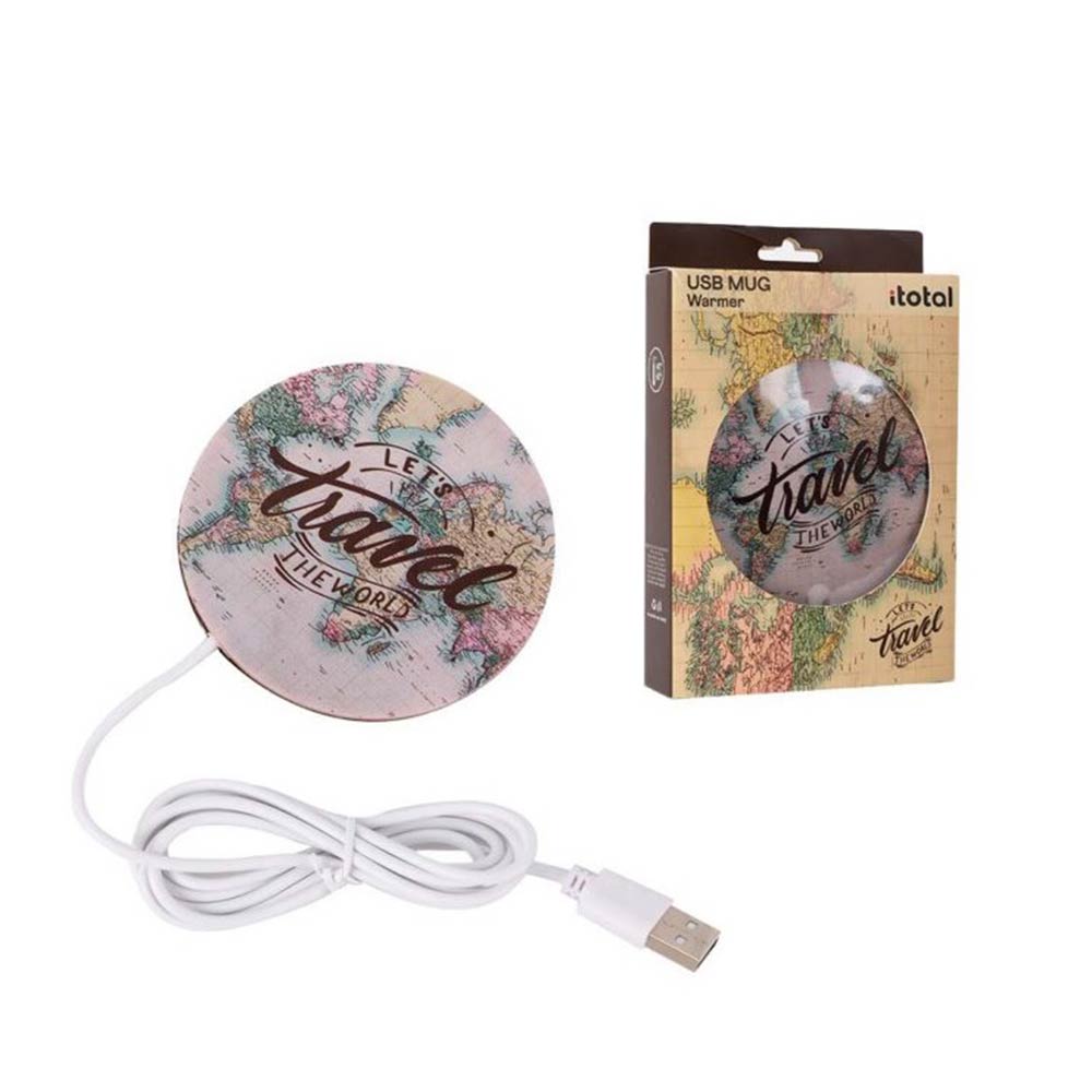 Θερμαινόμενη Βάση USB Mug Warmer Let's Travel The World - Old Map XL2019 i-Total  - 1