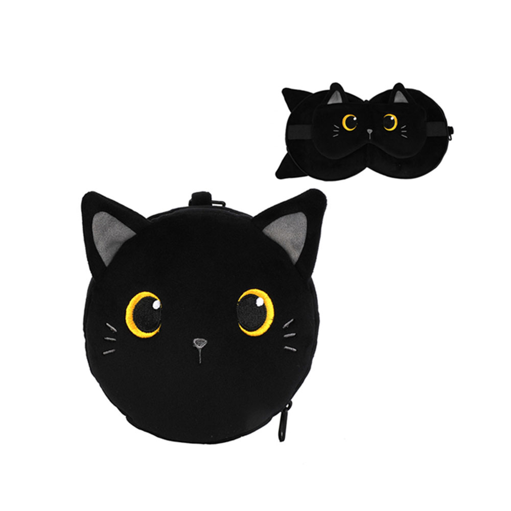 Μαξιλαράκι Ταξιδιού και Μάσκα Ύπνου - Black Cat XL2527 i-Total - 1