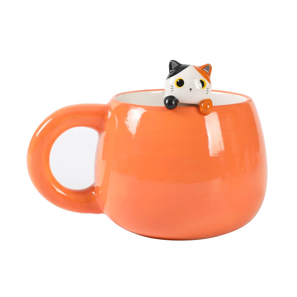 Κούπα Ceramic Charm Orange Cat 450ml XL2526 i-Total - 0