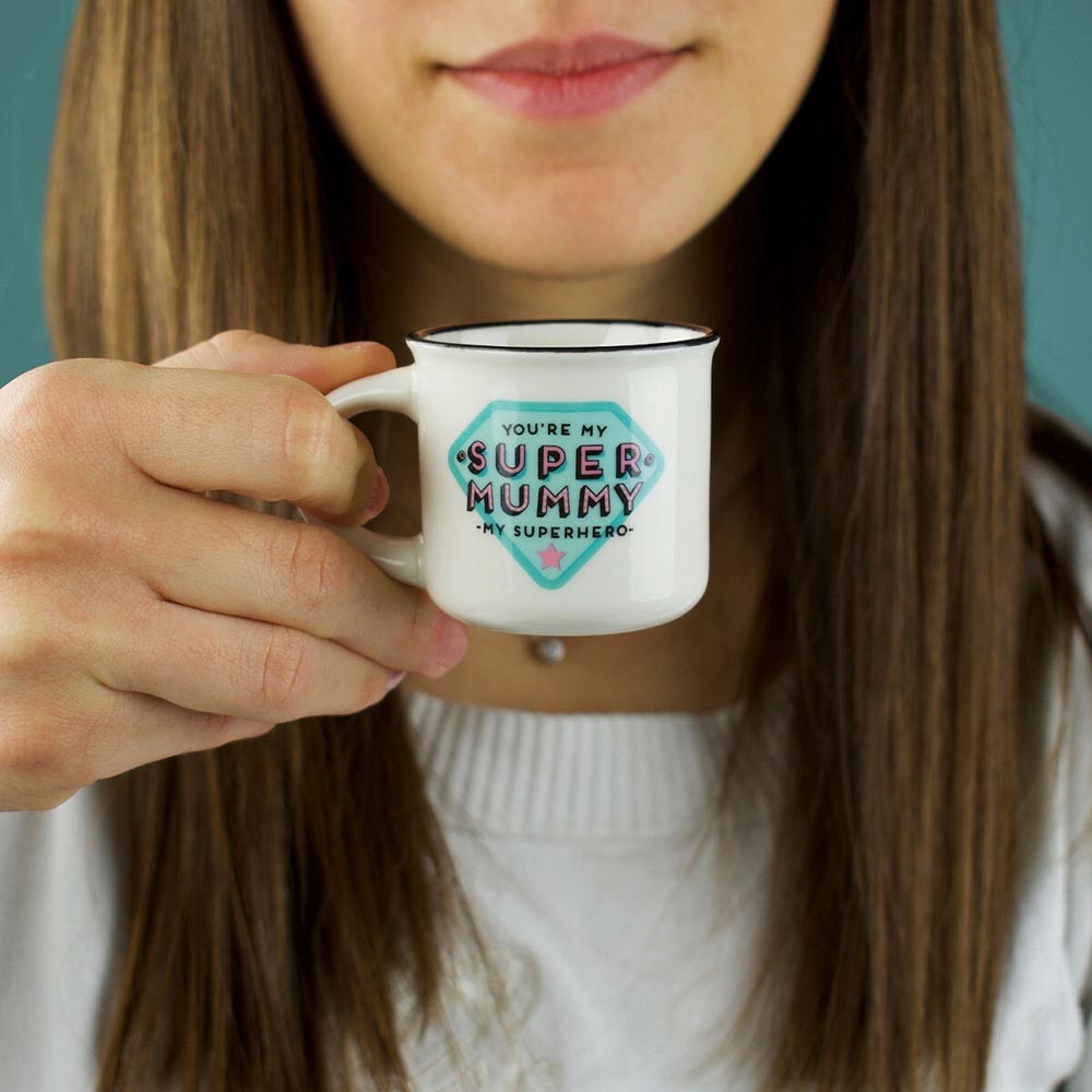 Σετ Φλιτζανάκια Espresso Super Daddy-Super Mummy Κεραμικά Λευκά 50ml 2τεμ. MM0015 Legami - 1