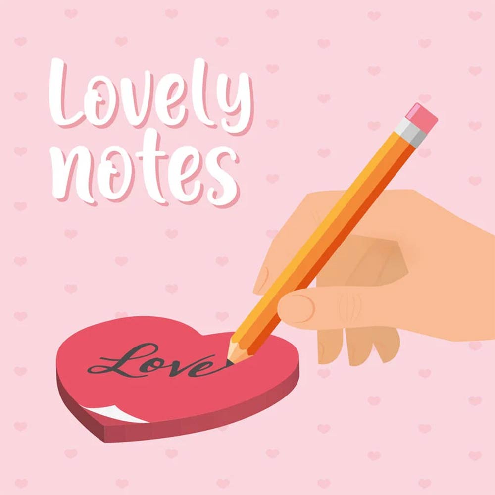 Αυτοκόλλητα Χαρτάκια Σημειώσεων Lovely Notes - Heart HSS0001  Legami - 2