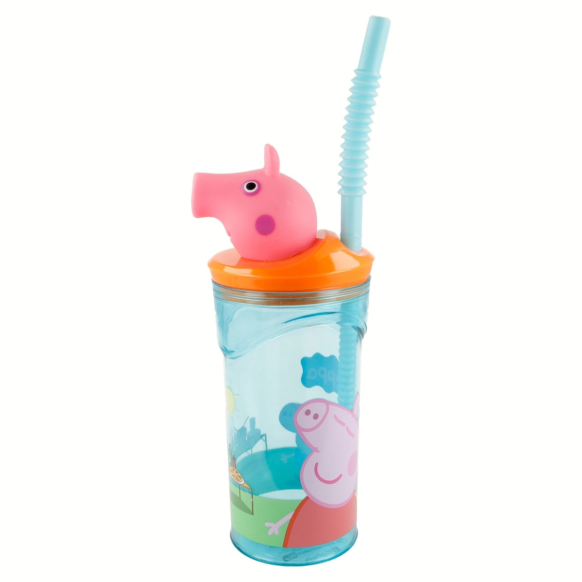 Ποτήρι Πλαστικό Με Καλαμάκι 3D Peppa Pig 360ml 530-48666 Stor - 1