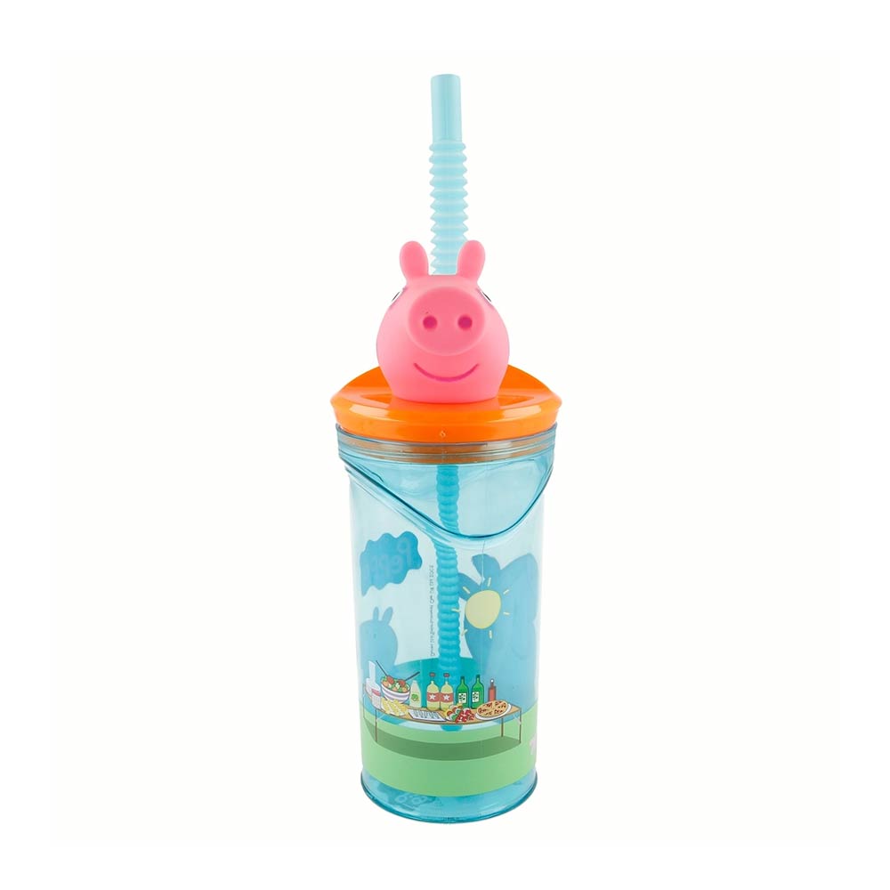 Ποτήρι Πλαστικό Με Καλαμάκι 3D Peppa Pig 360ml 530-48666 Stor - 55282