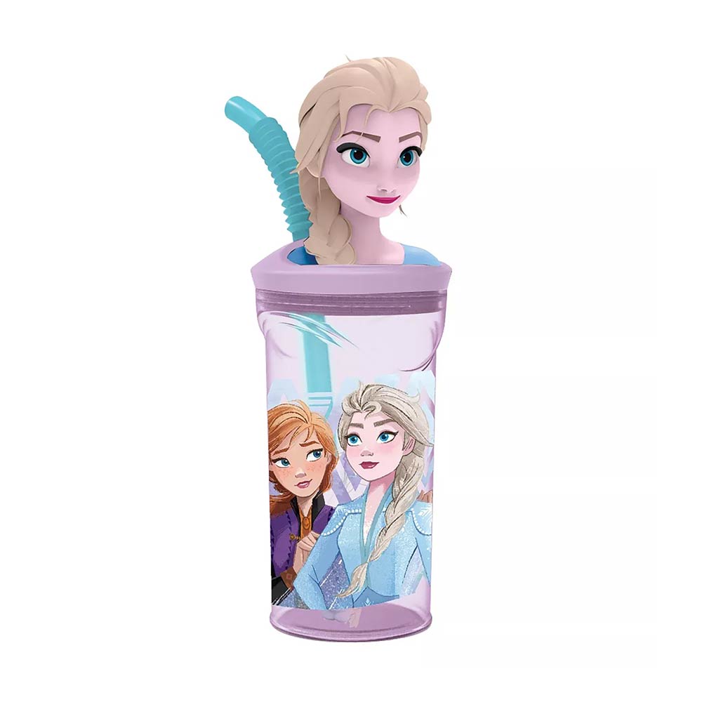 Ποτήρι Πλαστικό Με Καλαμάκι 3D Frozen II Elements 360ml 530-51066 Stor - 55301