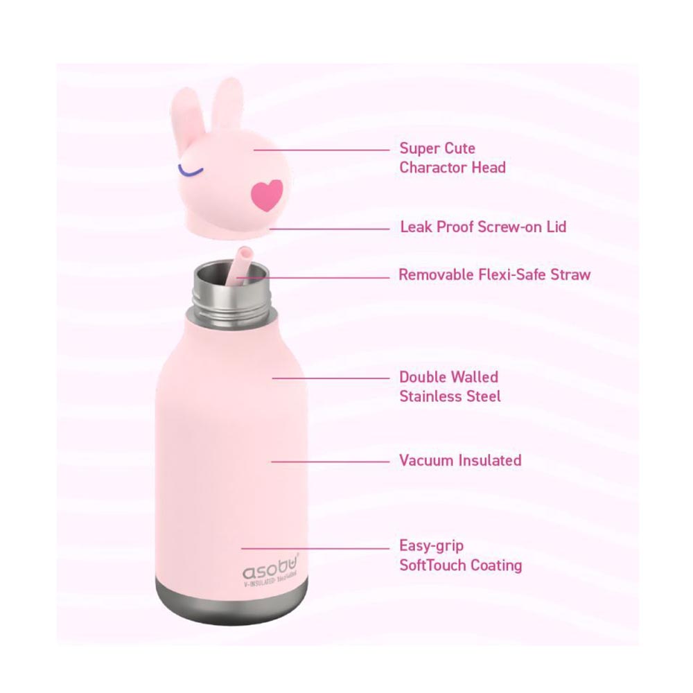 Μπουκάλι Θερμός Ανοξείδωτο Bestie Bunny 460ml 05459 Asobu - 4