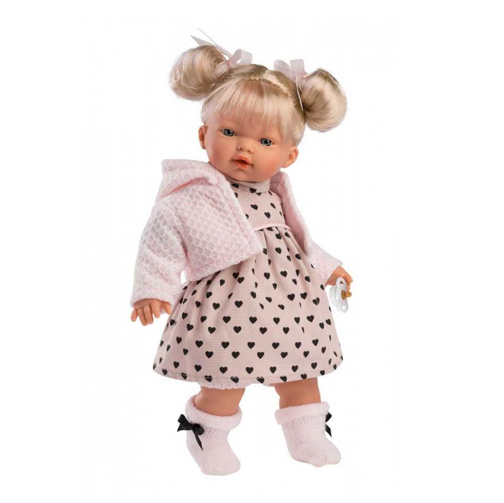 Κούκλα Roberta Ξανθιά με Ροζ Φόρεμα 33cm 33144 Llorens Dolls - 1