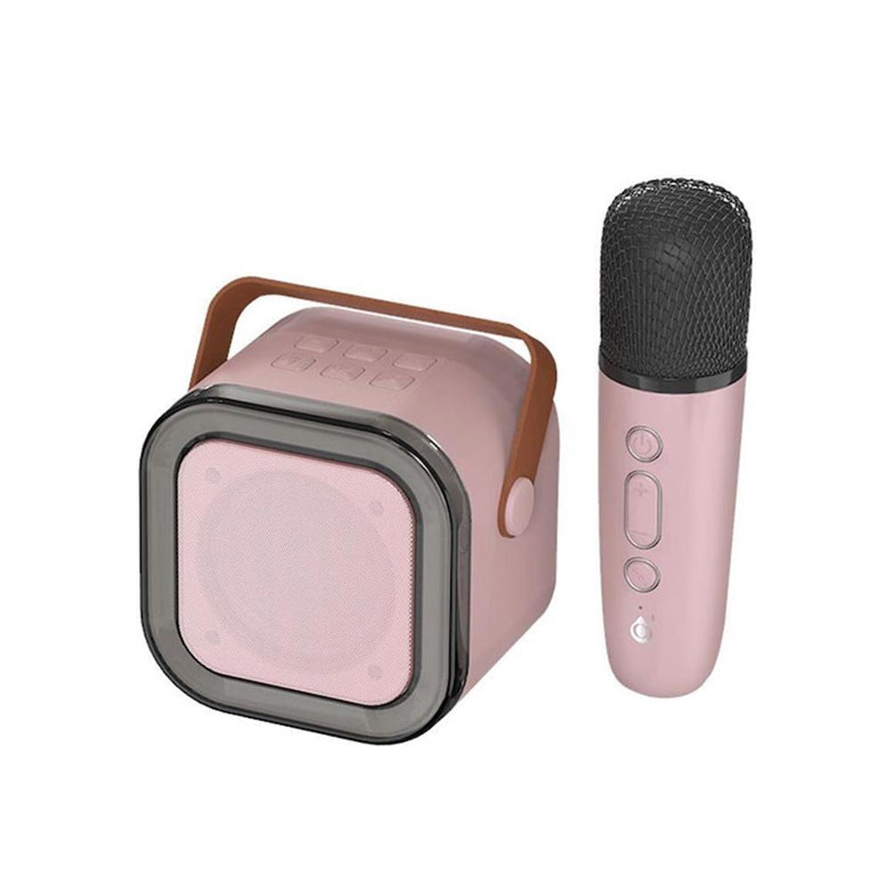 Ηχείο Ασύρματο Bluetooth Με Μικρόφωνο Karaoke Ροζ 2401054 MTK - 99467
