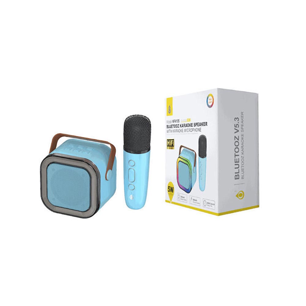 Ηχείο Ασύρματο Bluetooth Με Μικρόφωνο Karaoke Μπλε 2401055 MTK - 1