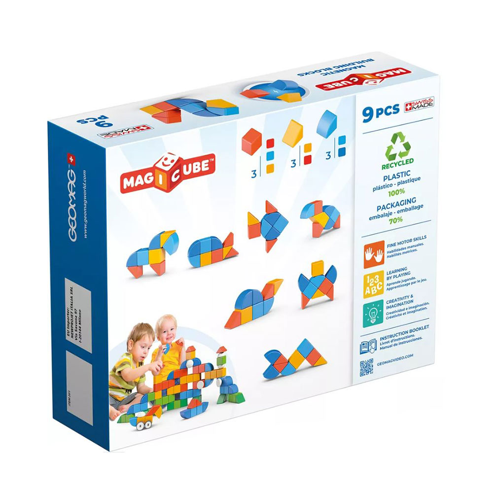 Μαγνητικό Παιχνίδι Magicube Magnetic Building Blocks 9τμχ 201 Geomag - 2