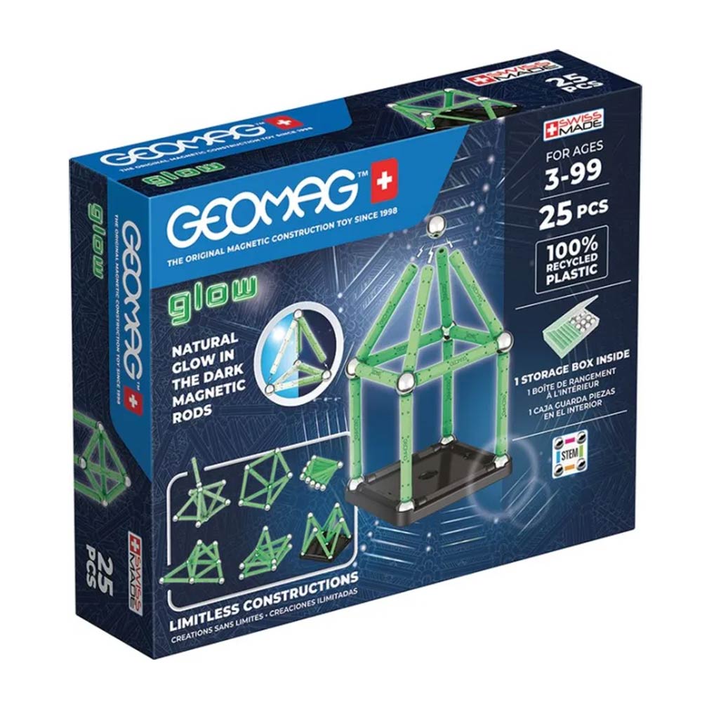 Μαγνητικό Παιχνίδι Glow 25 - Green PF.523.328.00 Geomag - 85487