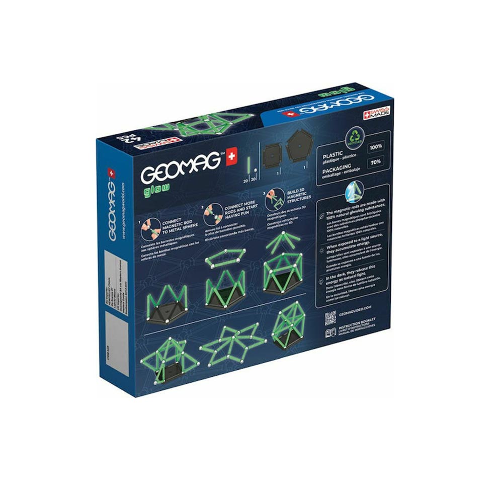 Μαγνητικό Παιχνίδι Glow 42 - Green PF.523.329.00 Geomag - 1