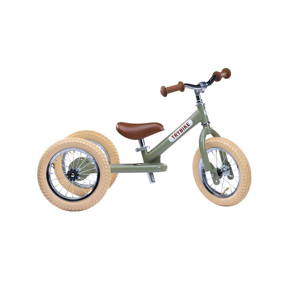 Τρίκυκλο που Μετατρέπεται σε Ποδήλατο Ισορροπίας Vintage Πράσινο Trybike - 13191