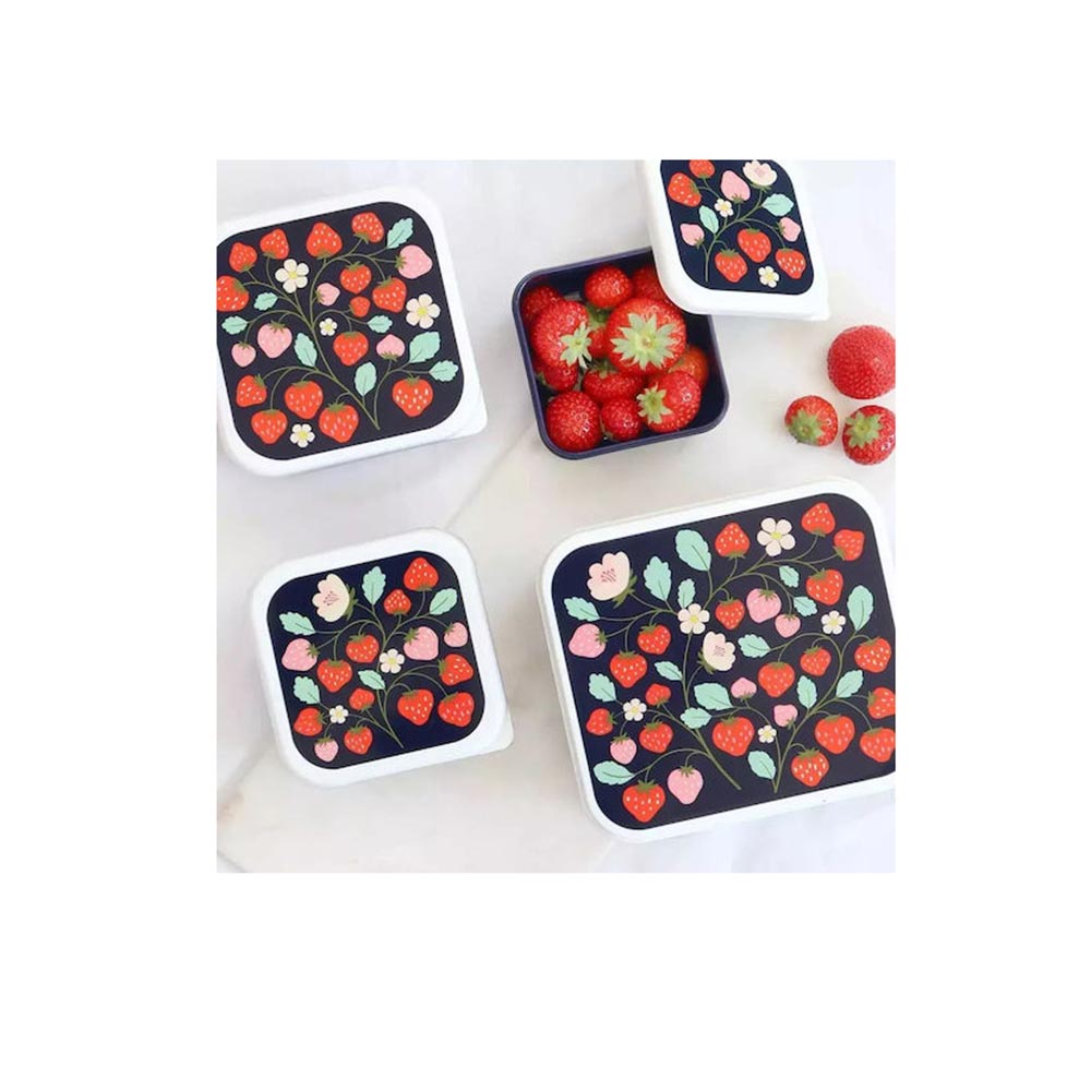 Δοχείο Φαγητού Lunch Box Set Strawberries SBSEST60 A little lovely company - 2