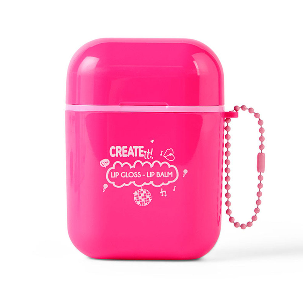  Σετ Lip Gloss & Lip Balm σε Σχήμα Θήκη Ακουστικών Ροζ 884578 Create It! - 117084