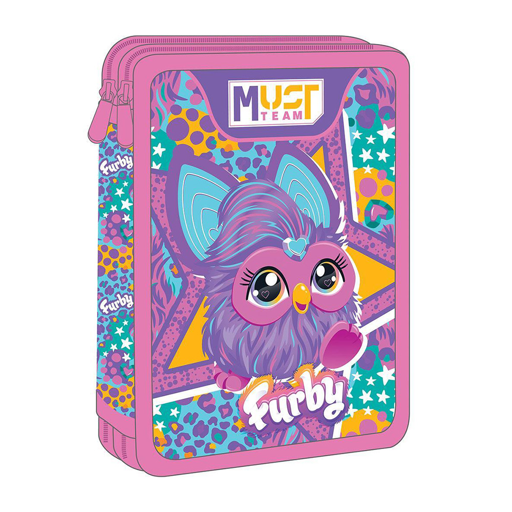 Κασετίνα Διπλή Γεμάτη Με 2 Θήκες Furby 484508 Must - 115923