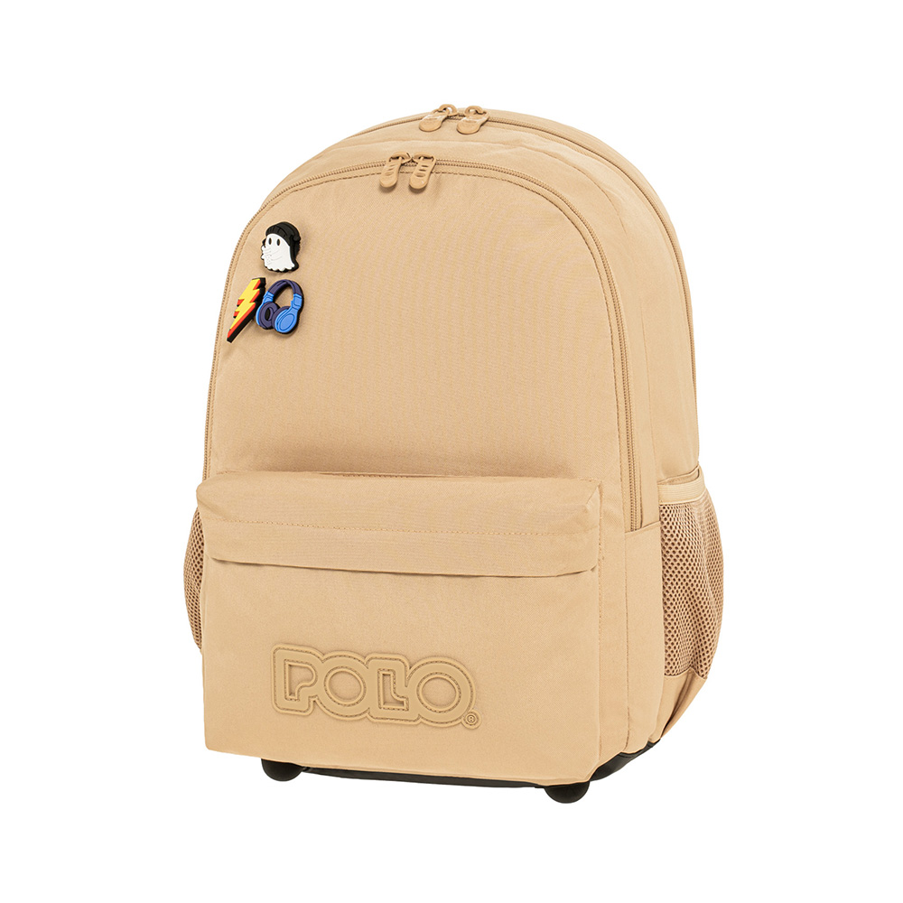 Τσάντα Πλάτης Pins 'Ωχρα 9-01-059-7700 Polo με ΕΓΓΥΗΣΗ - 115193