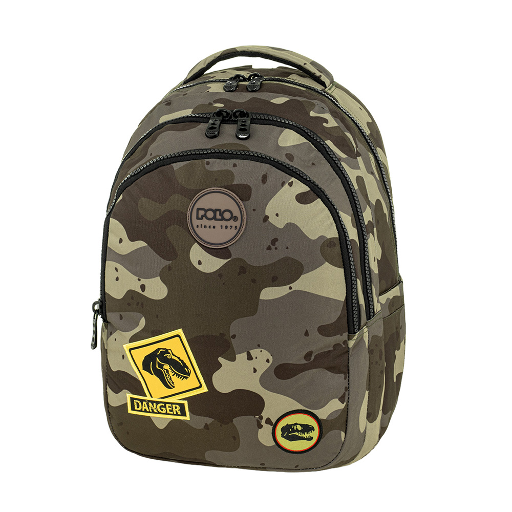 Τσάντα Πλάτης Focus Camo Χακί 9-01-078-8309 Polo με ΕΓΓΥΗΣΗ - 115381