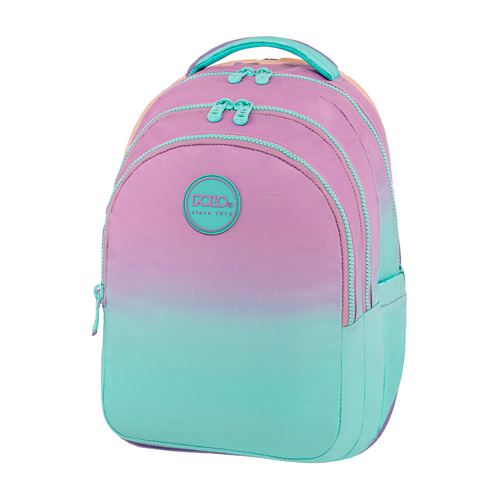 Τσάντα Πλάτης Focus Ρόζ/ Τιρκουάζ 9-01-078-8115 Polo με ΕΓΓΥΗΣΗ - 115366