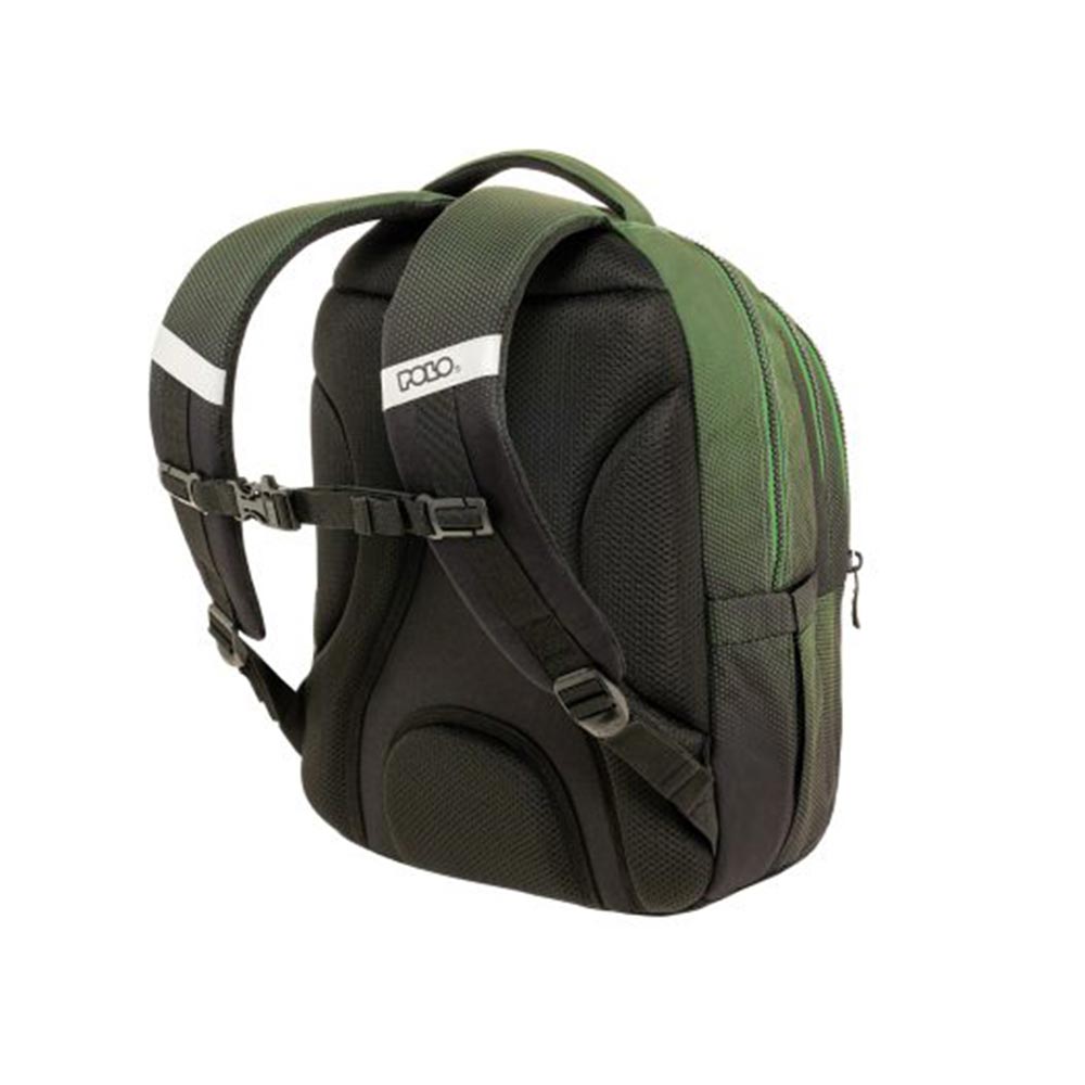 Τσάντα Πλάτης Focus Πράσινο/ Μαύρο 9-01-078-8418 Polo με ΕΓΓΥΗΣΗ - 1