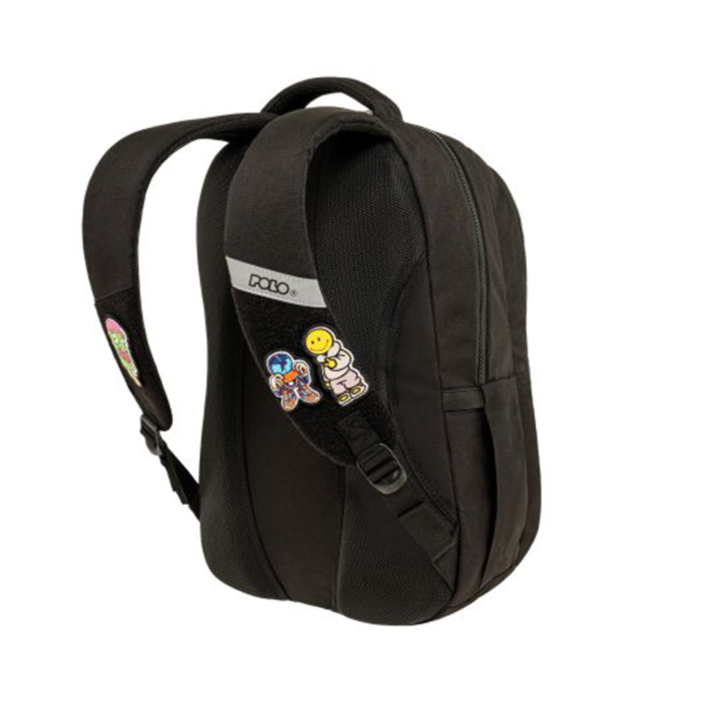 Τσάντα Πλάτης Patches Μαύρο 9-01-079-2000 Polo με ΕΓΓΥΗΣΗ - 5