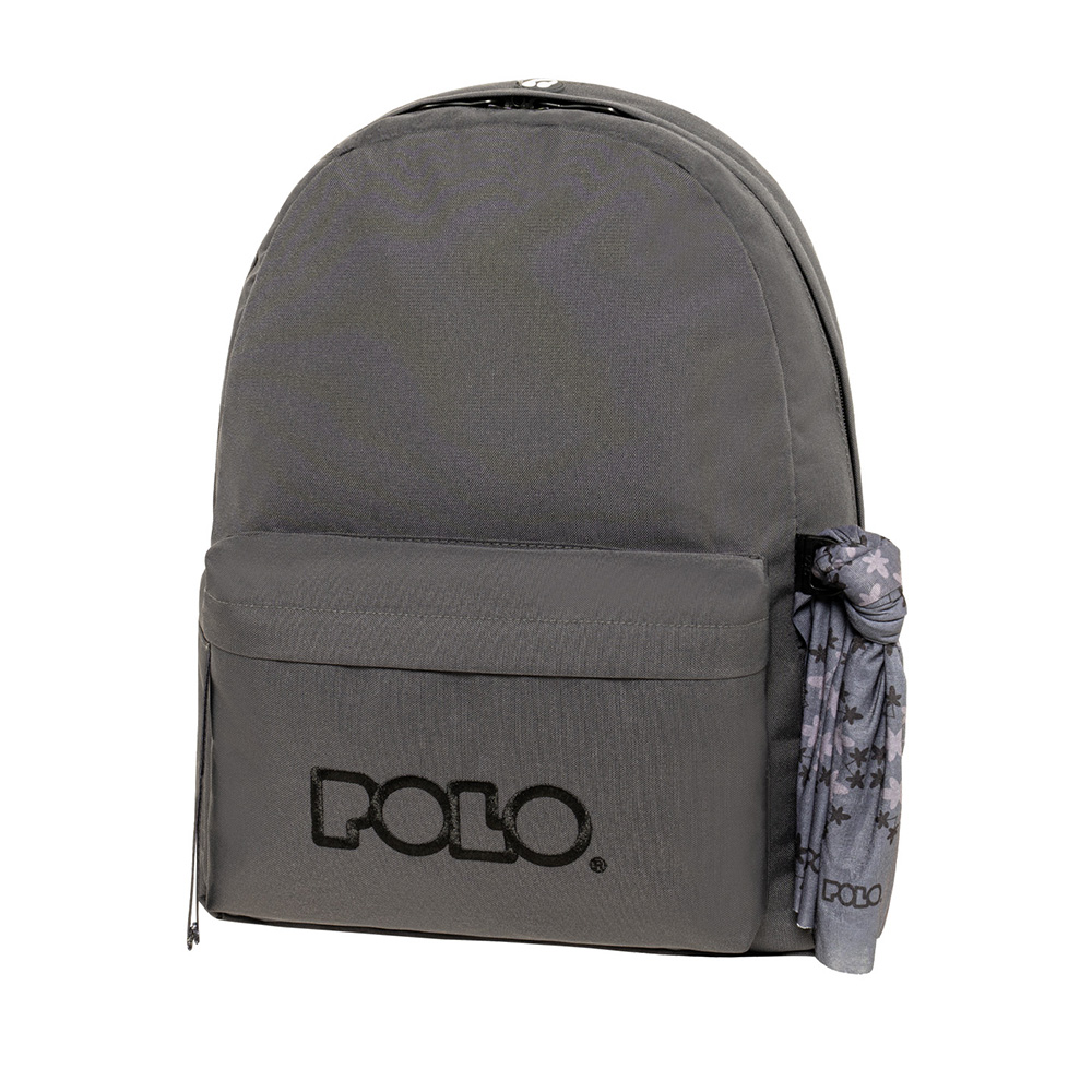 Τσάντα Πλάτης Original Scarf Γκρι Ανθρακί 9-01-135-2620 Polo με ΕΓΓΥΗΣΗ - 115450