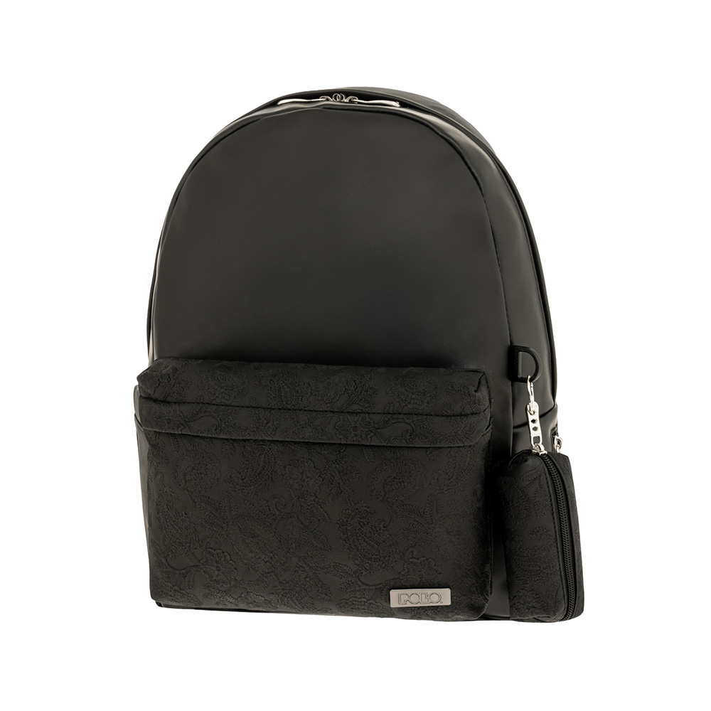 Τσάντα Πλάτης Dantela Μαύρο 9-02-074-2000 Polo με ΕΓΓΥΗΣΗ - 116027